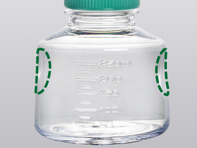 接收瓶兩側(cè)易握式設(shè)計，符合人體工程學(xué)，便于握取